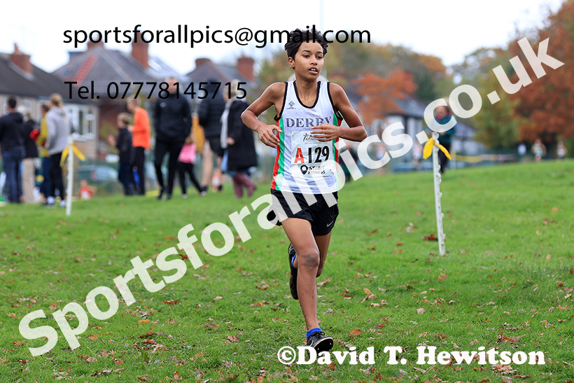 Boys under-13s, 2024 Northern Cross Country Relays, Graves Park, Sheffield.   Photo: David T. Hewitson/Sports for All Pics